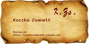 Koczka Zsanett névjegykártya